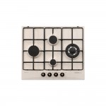 Glem Gas GT645SA Piano Cottura da Incasso a Gas 60 cm Finitura Sabbia 4 Fuochi Griglie Smaltate