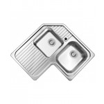 Elleci LIKCORSACDX Lavello 2 Vasche + Gocciolatoio SKY CORNER