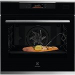 Forno da Incasso Multifunzione Elettrico 60 cm SteamBoost Vapore Termosonda Estetica Vetro Nero con Finiture Inox Antimpronta A++ Electrolux KOBBS39X