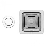 Pop-up Waste 1way-3,5square Strainer Plug And Control Knob For Karisma Collection pil.salt Autoamtico 1via 3,5 Griglia Comando Tondo Elleci ASP16302 