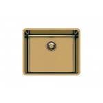 Lavello 1 Vasca Sottotop 540 x 440 mm Acciaio Inox PVD Gold Vintage Serie KE Gold Vintage - R15 Foster 2155 889 - 2155889