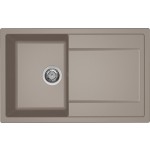 Elleci LG230043 Lavello da Incasso 1 vasca con gocciolatoio Reversibile 79 x 50 cm finitura Granitek Tortora 43 Life 300