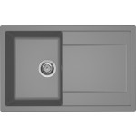 Elleci LM230073 Lavello da Incasso 1 vasca con gocciolatoio Reversibile 79 x 50 cm finitura Granitek Metal Titanium 73 Life 300