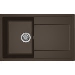 Elleci LG230078 Lavello da Incasso 1 vasca con gocciolatoio Reversibile 79 x 50 cm finitura Granitek Espresso 78 Life 300