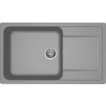 Elleci LG241048 Lavello da Incasso 1 vasca grande con gocciolatoio Reversibile 86 x 50 cm finitura Granitek Cemento 48 Life 410