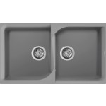 Lavello 86x50 2 Vasche Grigio Cemento Granitek Elleci EGO 450 LGE45048