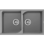 Elleci EGO 450 LGE45048 Lavello 86x50 2 Vasche Grigio Cemento Granitek