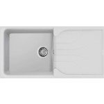 Elleci LGE48068 Lavello 1 vasca con gocciolatoio Reversibile Sopratop 100 x 50 cm finitura Granitek Matt Bianco 68 Ego 480