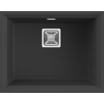 Elleci LGK10540BSO Lavello da Incasso 1 vasca - Monovasca Sottotop 560 x 438 mm finitura Granitek Matt Nero 40 KARISMA 105 SOTTOTOP