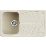 Elleci LGM40062 Lavello 1 vasca con gocciolatoio Reversibile Sopratop 86 x 50 cm finitura Granitek Classic Bianco Antico 62 Master 400