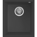 Elleci LGQ10059BSO Lavello da Incasso 1 Vasca Sottotop 38 x 44 cm finitura Granitek Classic Antracite 59 Quadra 100 SOTTOTOP
