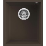 Elleci LGQ10078BSO Lavello da Incasso 1 Vasca Sottotop 38 x 44 cm finitura Granitek Matt Espresso 78 Quadra 100 SOTTOTOP