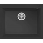 Elleci LGQ11040 Lavello da Incasso 1 vasca - Monovasca Sopratop 61 x 50 cm finitura Granitek Matt Nero 40 Quadra 110