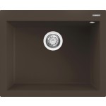 Elleci LGQ11078 Lavello da Incasso 1 vasca - Monovasca Sopratop 61 x 50 cm finitura Granitek Matt Espresso 78 Quadra 110