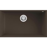 Elleci LGQ13078BSO Lavello da Incasso 1 Vasca Sottotop 76 x 44 cm finitura Granitek Matt Espresso 78 Quadra 130 SOTTOTOP
