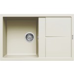 Elleci LGU30062 Lavello 1 vasca con gocciolatoio  Reversibile Sopratop 79 x 50 cm finitura Granitek Classic Bianco Antico 62 Unico 300