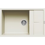 Elleci LGU31062 Lavello 1 vasca con gocciolatoio  Reversibile Sopratop 78 x 50 cm finitura Granitek Classic Bianco Antico 62 Unico 310