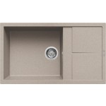 Elleci LGU41051 Lavello 1 vasca con gocciolatoio  Reversibile Sopratop 86 x 50 cm finitura Granitek Classic Avena 51 Unico 410
