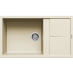Elleci LGU41062 Lavello 1 vasca con gocciolatoio  Reversibile Sopratop 86 x 50 cm finitura Granitek Classic Bianco Antico 62 Unico 410