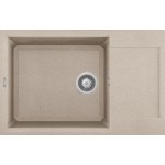 Lavello 1 vasca con gocciolatoio Reversibile Sopratop 78 x 50 cm finitura Granitek Classic Avena 51 Easy 310 Elleci LGY31051