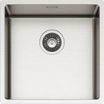 Elleci LIE400SAC Lavello da Incasso 1 vasca - Monovasca Sottotop - Flat - Filotop 44 x 44 cm finitura Acciaio Inox Satinato Esprit 400