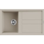 Elleci LKB40095 Lavello 1 vasca con gocciolatoio Reversibile Sopratop 86 x 51 cm finitura Keratek Champagne 95 Best 400