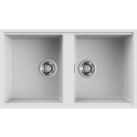 Elleci LKB45096BSO Lavello 2 vasche Sottotop 836 x 488 mm finitura Keratek White 96 Best 450 SOTTOTOP