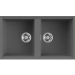 Lavello 2 vasche Sottotop 836 x 488 mm finitura Keratek Dark Grey 99 Best 450 SOTTOTOP Elleci LKB45099BSO