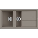 Elleci LKB47593 Lavello 1 vasca e vaschetta con gocciolatoio Reversibile Sopratop 100 x 51 cm finitura Keratek Dove Grey 93 Best 475