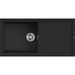 Elleci LKB48086 Lavello 1 vasca con gocciolatoio Reversibile Sopratop 100 x 51 cm finitura Keratek Black 86 Best 480