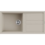 Elleci LKB48095 Lavello 1 vasca con gocciolatoio Reversibile Sopratop 100 x 51 cm finitura Keratek Champagne 95 Best 480