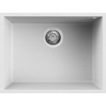 Elleci LKQ11096BSO Lavello da Incasso 1 Vasca Sottotop 58 x 44 cm finitura Keratek White 96 Quadra 110 SOTTOTOP