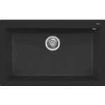 Elleci LKQ13086 Lavello da Incasso 1 vasca - Monovasca Sopratop 79 x 50 cm finitura Keratek Black 86 Quadra 130