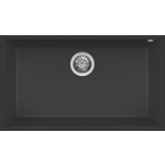 Elleci LKQ13086BSO Lavello da Incasso 1 Vasca Sottotop 76 x 44 cm finitura Keratek Black 86 Quadra 130 SOTTOTOP