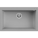 Elleci LKQ13097 Lavello da Incasso 1 vasca - Monovasca Sopratop 79 x 50 cm finitura Keratek Light Grey 97 Quadra 130
