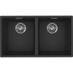 Elleci LKQ35086BIN Lavello Cucina 1 vasca - Monovasca Integrato - Sottotop 760 x 435 cm Keratek Black 86 INTEGRA 350
