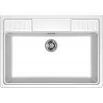 Elleci LKS90096 Lavello da Incasso in appoggio 1 vasca - Monovasca 900 x 635 mm finitura Keratek White 96 Spazio 900