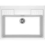 Elleci LKS90096XLP Lavello da Incasso in appoggio 1 vasca - Monovasca 900 x 665 mm finitura Keratek White 96 Spazio 900 Extra