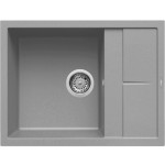 Elleci LKU12597 Lavello 1 vasca con gocciolatoio  Reversibile Sopratop 65 x 50 cm finitura Keratek Light Grey 97 Unico 125