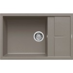 Elleci LKU31093 Lavello 1 vasca con gocciolatoio  Reversibile Sopratop 78 x 50 cm finitura Keratek Dove Grey 93 Unico 310