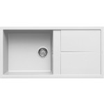 Elleci LKU48096 Lavello 1 vasca con gocciolatoio  Reversibile Sopratop 100 x 50 cm finitura Keratek White 96 Unico 480