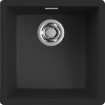 Elleci LKZ10286F01 Lavello da Incasso 1 vasca - Monovasca 448 x 448 mm Filotop finitura Keratek Black 86 ZEN-F 102