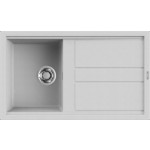 Elleci LMB40079 Lavello 1 vasca con gocciolatoio Reversibile Sopratop 86 x 51 cm finitura Granitek Classic Aluminium 79 Best 400