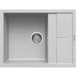 Elleci LMU12579 Lavello 1 vasca con gocciolatoio  Reversibile Sopratop 65 x 50 cm finitura Granitek Metal Aluminium 79 Unico 125