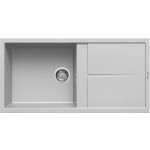 Elleci LMU48079 Lavello 1 vasca con gocciolatoio  Reversibile Sopratop 100 x 50 cm finitura Granitek Metal Aluminium 79 Unico 480