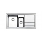 Lavello da Incasso 1 Vasca e Vaschetta con Gocciolatoio a Destra 100 x 50 cm  Semifilo Acciaio Inox Linear plus Apell LNP1002IRBC