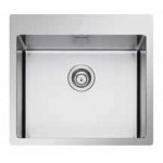 Lavello da Incasso 1 Vasca Sopratop - Filotop 55 x 51 cm Acciaio Inox con Fascia Miscelatore Radius R12 Apell LNR55FBC