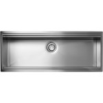 Lavello da Incasso 1 Vasca 116 x 45 cm Sottotop Acciaio Inox Satinato SUPERIOR CM 015507.X0.01.2063