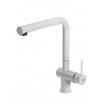 Elleci MGKSTR68 Miscelatore monocomando Cucina con canna girevole Stream finitura Granitek Matt Bianco 68 