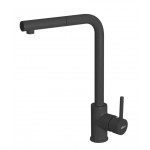 Elleci MGKTRP40 Miscelatore monocomando Cucina con canna girevole e doccetta estraibile Trail Plus finitura Granitek Matt Nero 40 